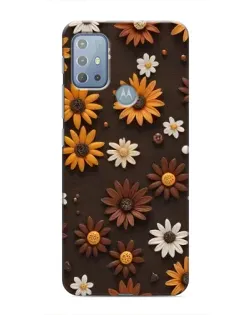 Чохол для Motorola MOTO G10 з картинкою «Візерунок з маленьких соняшників»