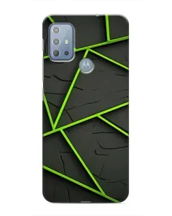 Чехол для Motorola MOTO G10 с картинкой «Зеленые геометрические линии»