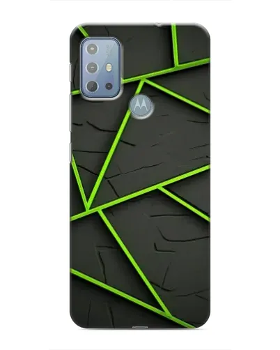 Чехол для Motorola MOTO G10 с картинкой «Зеленые геометрические линии»