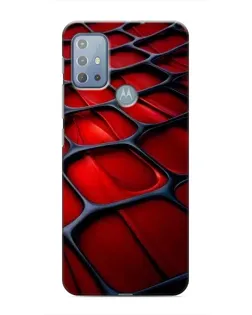 Чехол для Motorola MOTO G10 с картинкой «Красная глянцевая сетка»