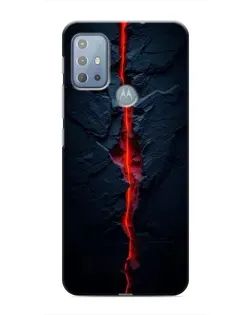 Чехол для Motorola MOTO G10 с картинкой «Kрасная лавовая трещина»