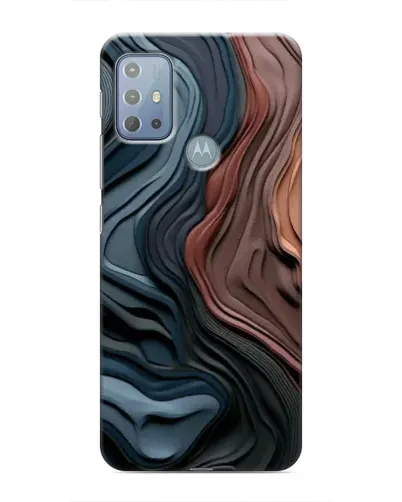 Чехол для Motorola MOTO G10 с картинкой «Цветные волны каньона»