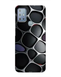 Чехол для Motorola MOTO G10 с картинкой «Объемная темная решетка»