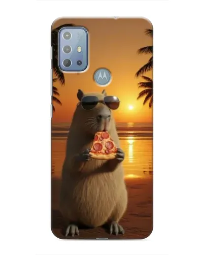 Чехол для Motorola MOTO G10 с картинкой «Капибара с пиццей» Чехол для Motorola MOTO G10 с картинкой «Капибара с пиццей»