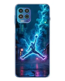 Чехол для Motorola MOTO G100 Pro с картинкой «Jordan Gold Jumpman»
