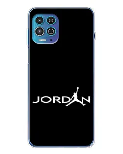 Чехол для Motorola MOTO G100 Pro с картинкой «Jordan White Logo»