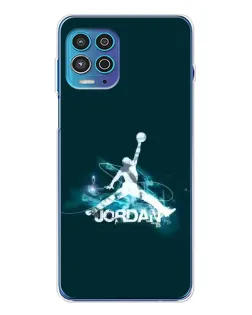 Чехол для Motorola MOTO G100 Pro с картинкой «Jordan Blue Fire»