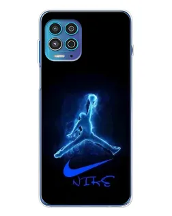 Чехол для Motorola MOTO G100 Pro с картинкой «Jordan Neon Blue»