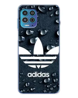 Чехол для Motorola MOTO G100 Pro с картинкой «Adidas Trefoil Blue»