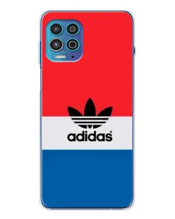 Чехол для Motorola MOTO G100 Pro с картинкой «Ретро блоки Adidas»