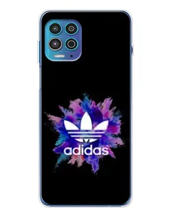 Чехол для Motorola MOTO G100 Pro с картинкой «Взрыв красок Adidas»