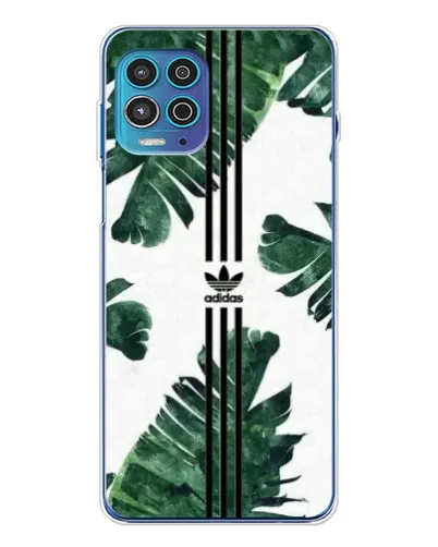 Чехол для Motorola MOTO G100 Pro с картинкой «Пальмовые листья адидас»