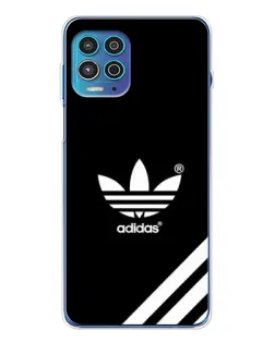 Чехол для Motorola MOTO G100 Pro с картинкой «Adidas с диагональными полосами»