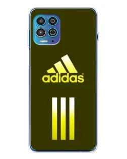 Чехол для Motorola MOTO G100 Pro с картинкой «Оливковый градиент Adidas»
