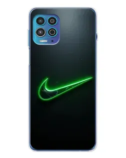 Чехол для Motorola MOTO G100 Pro с картинкой «Неоновый контур Nike»