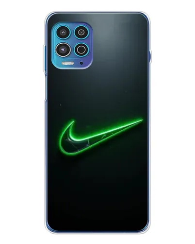 Чехол для Motorola MOTO G100 Pro с картинкой «Неоновый контур Nike»