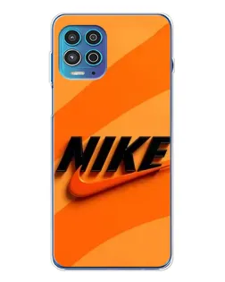 Чехол для Motorola MOTO G100 Pro с картинкой «Оранжевый драйв Nike»