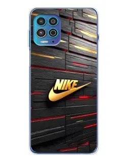 Чехол для Motorola MOTO G100 Pro с картинкой «Золотой Nike на металле»