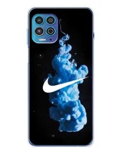 Чехол для Motorola MOTO G100 Pro с картинкой «Nike и синий дым»