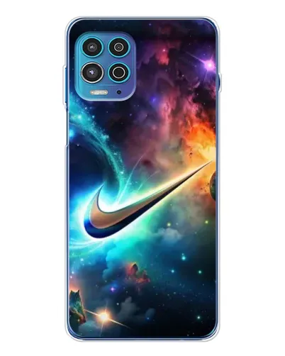 Чехол для Motorola MOTO G100 Pro с картинкой «Космический Nike Swoosh»