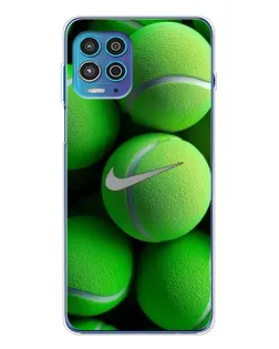 Чехол для Motorola MOTO G100 Pro с картинкой «Теннисные мячи Найк»