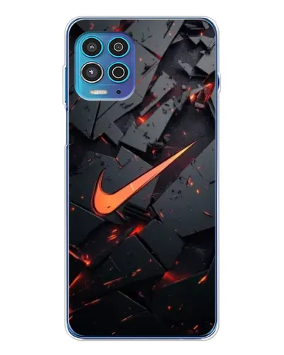 Чехол для Motorola MOTO G100 Pro с картинкой «Nike — эффект разломов»