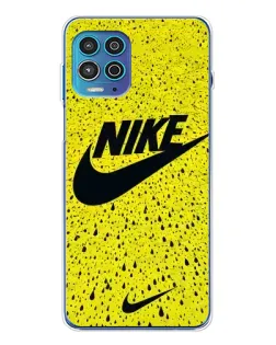 Чехол для Motorola MOTO G100 Pro с картинкой «Желтый текстурный Nike»