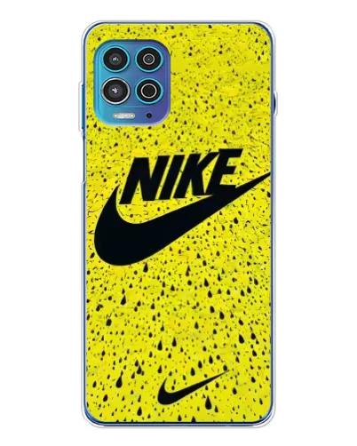 Чехол для Motorola MOTO G100 Pro с картинкой «Желтый текстурный Nike»