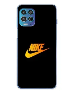 Чехол для Motorola MOTO G100 Pro с картинкой «Золотой логотип Nike»
