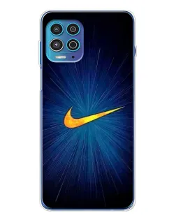 Чохол для Motorola MOTO G100 Pro з картинкою «Синій пульс Nike»