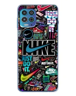 Чохол для Motorola MOTO G100 Pro з картинкою «Яскравий колаж Nike»