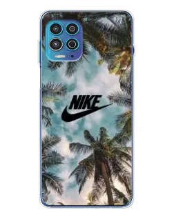 Чохол для Motorola MOTO G100 Pro з картинкою «Тропічний принт Nike»
