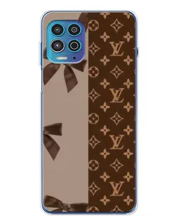 Чехол для Motorola MOTO G100 Pro с картинкой «Louis Vuitton — банты»