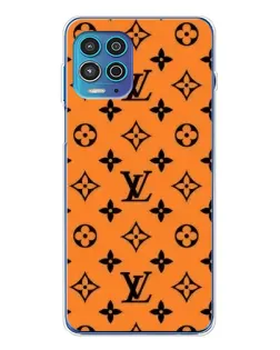 Чехол для Motorola MOTO G100 Pro с картинкой «Оранжевый стиль LV»