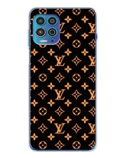 Чехол для Motorola MOTO G100 Pro с картинкой «Золотая монограмма LV»