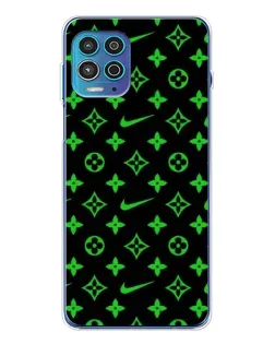 Чехол для Motorola MOTO G100 Pro с картинкой «Неоновый принт LV»