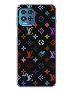 Чехол для Motorola MOTO G100 Pro с картинкой «Цветная монограмма LV»