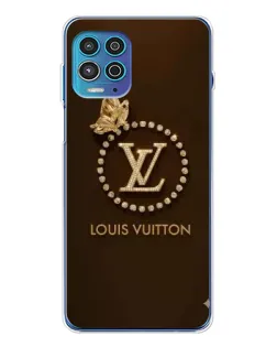 Чехол для Motorola MOTO G100 Pro с картинкой «LV — золотая печать»