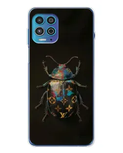 Чехол для Motorola MOTO G100 Pro с картинкой «LV — мраморный принт»