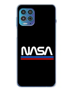 Чехол для Motorola MOTO G100 Pro с картинкой «NASA — классика Red Blue»