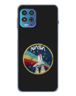 Чехол для Motorola MOTO G100 Pro с картинкой «NASA — эмблема миссии»