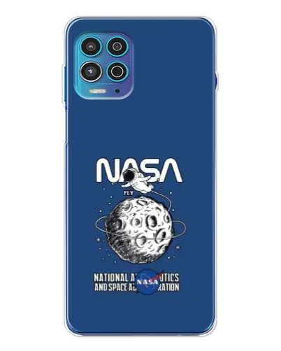 Чехол для Motorola MOTO G100 Pro с картинкой «NASA — лунная миссия»