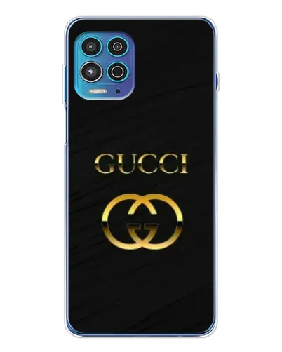 Чехол для Motorola MOTO G100 Pro с картинкой «Золотой логотип Gucci»