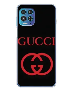 Чехол для Motorola MOTO G100 Pro с картинкой «Gucci — красный логотип»