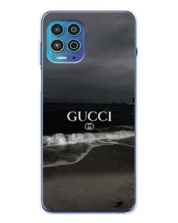 Чехол для Motorola MOTO G100 Pro с картинкой «Gucci — морской прибой»