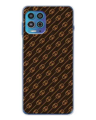 Чехол для Motorola MOTO G100 Pro с картинкой «Gucci — золотые диагонали»