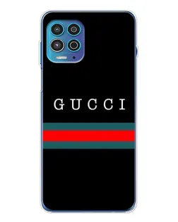 Чехол для Motorola MOTO G100 Pro с картинкой «Gucci — красный пояс»