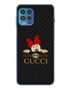 Чехол для Motorola MOTO G100 Pro с картинкой «Минни Маус Gucci — черный»