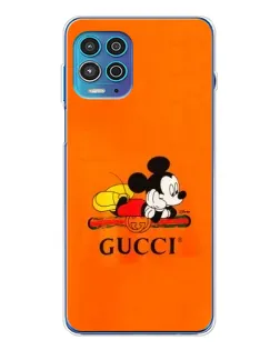 Чохол для Motorola MOTO G100 Pro з картинкою «Міккі Маус Gucci — помаранч»