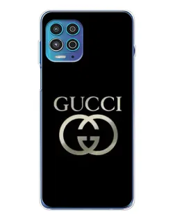 Чохол для Motorola MOTO G100 Pro з картинкою «Gucci — золото на чорному»